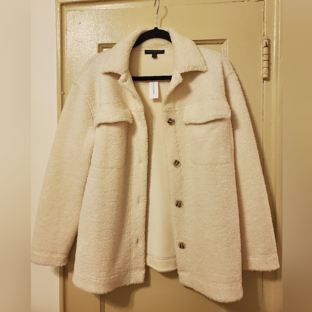 Banana Republic Teddy Shacket - Cream